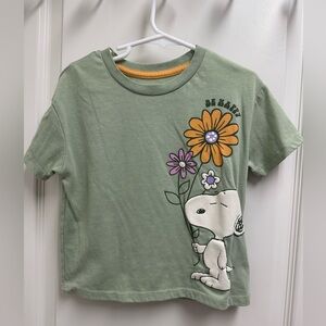 Toddler Girls Snoopy Peanuts Short Sleeve Shirt SZ 4T